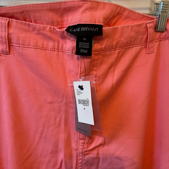NWT Lane Bryant Womens Plus Size Pants Size 28 Pink Colorful Fun Bright Comfy - Picture 2 of 3